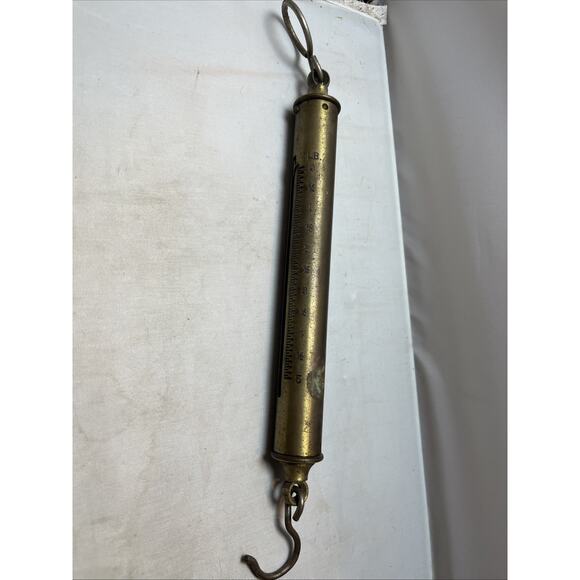 Vintage Other - Vintage Antique Hanging Scale 5 lb Chatillon NY U.S.A. Brass Fish